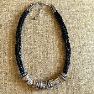 Chico’s  leather woven necklace